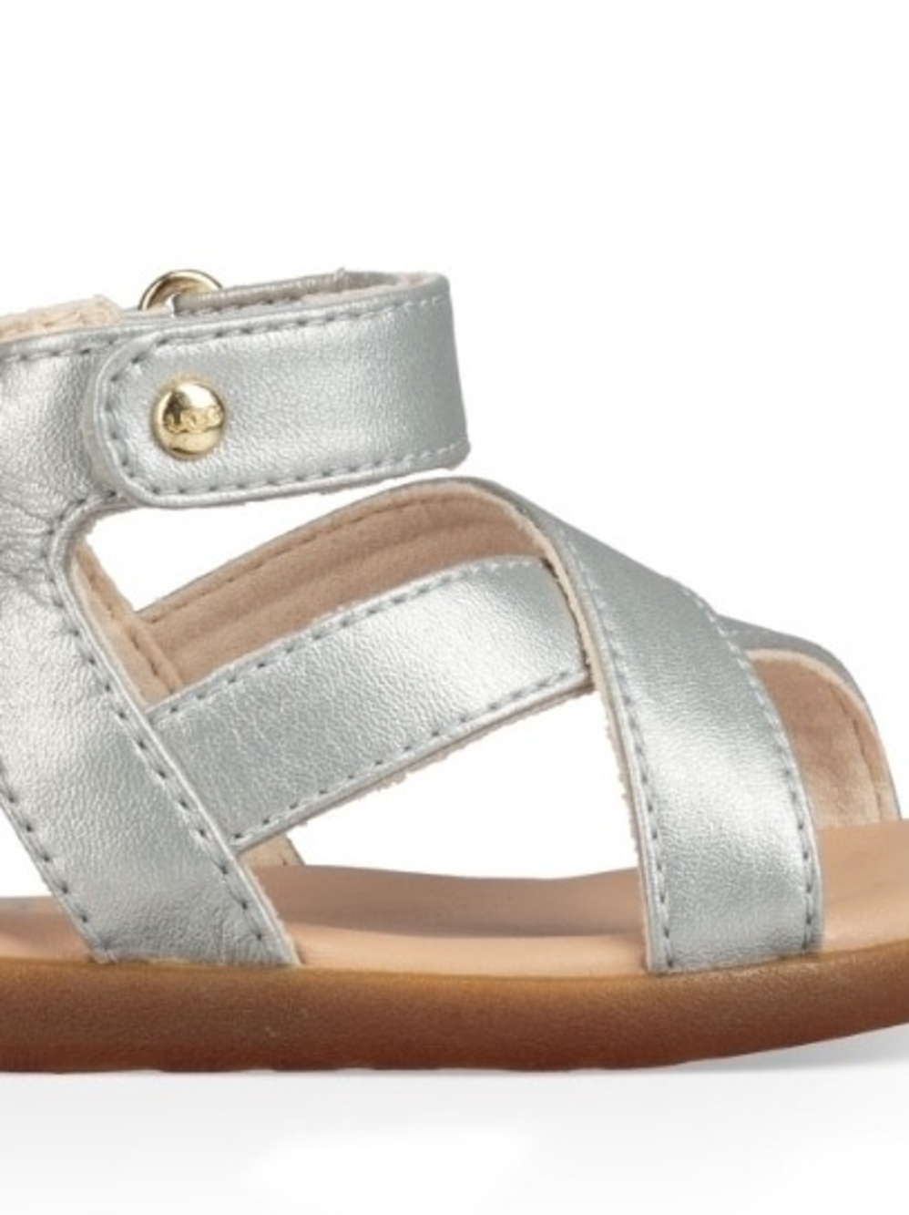 UGG Kids Silver Metallic Strappy Sandal